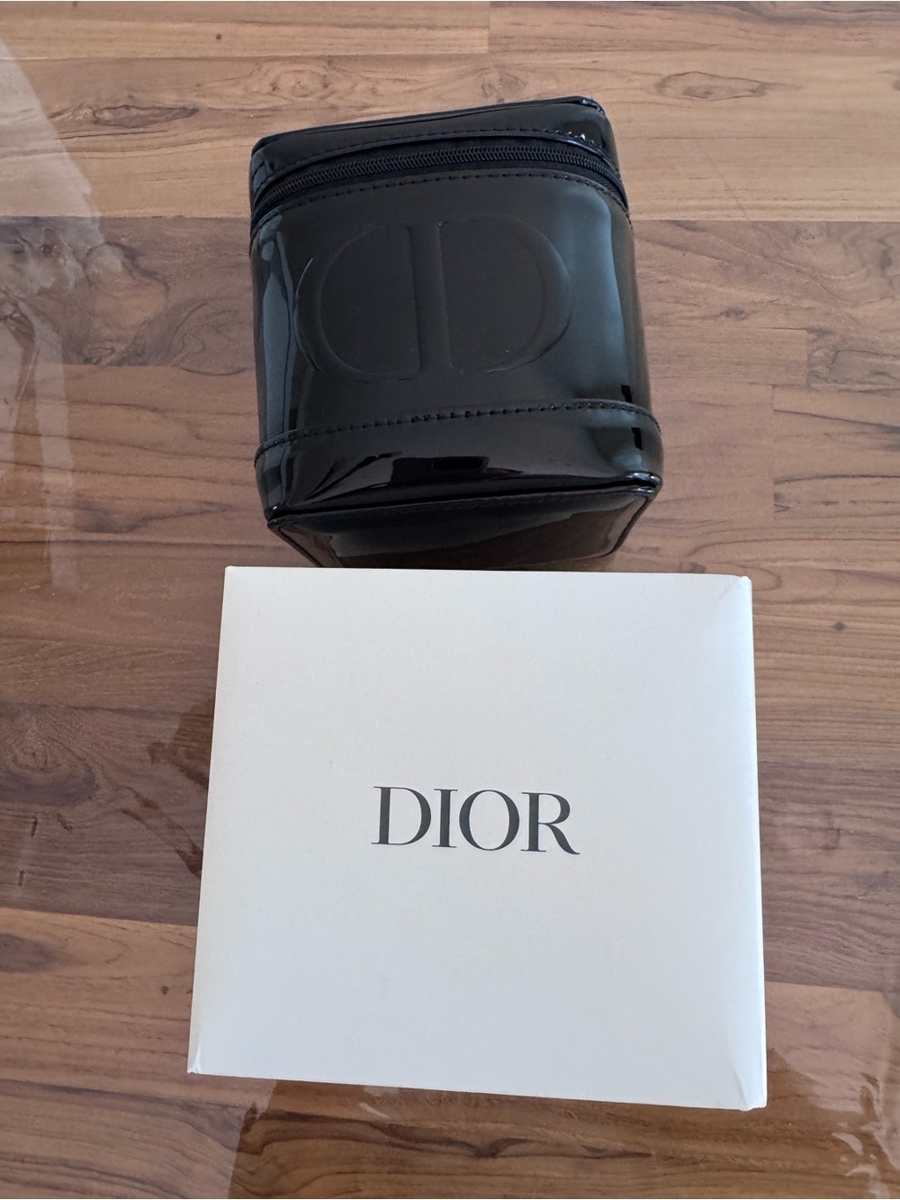GWP Dior Black Patent Leather Travel Pouch